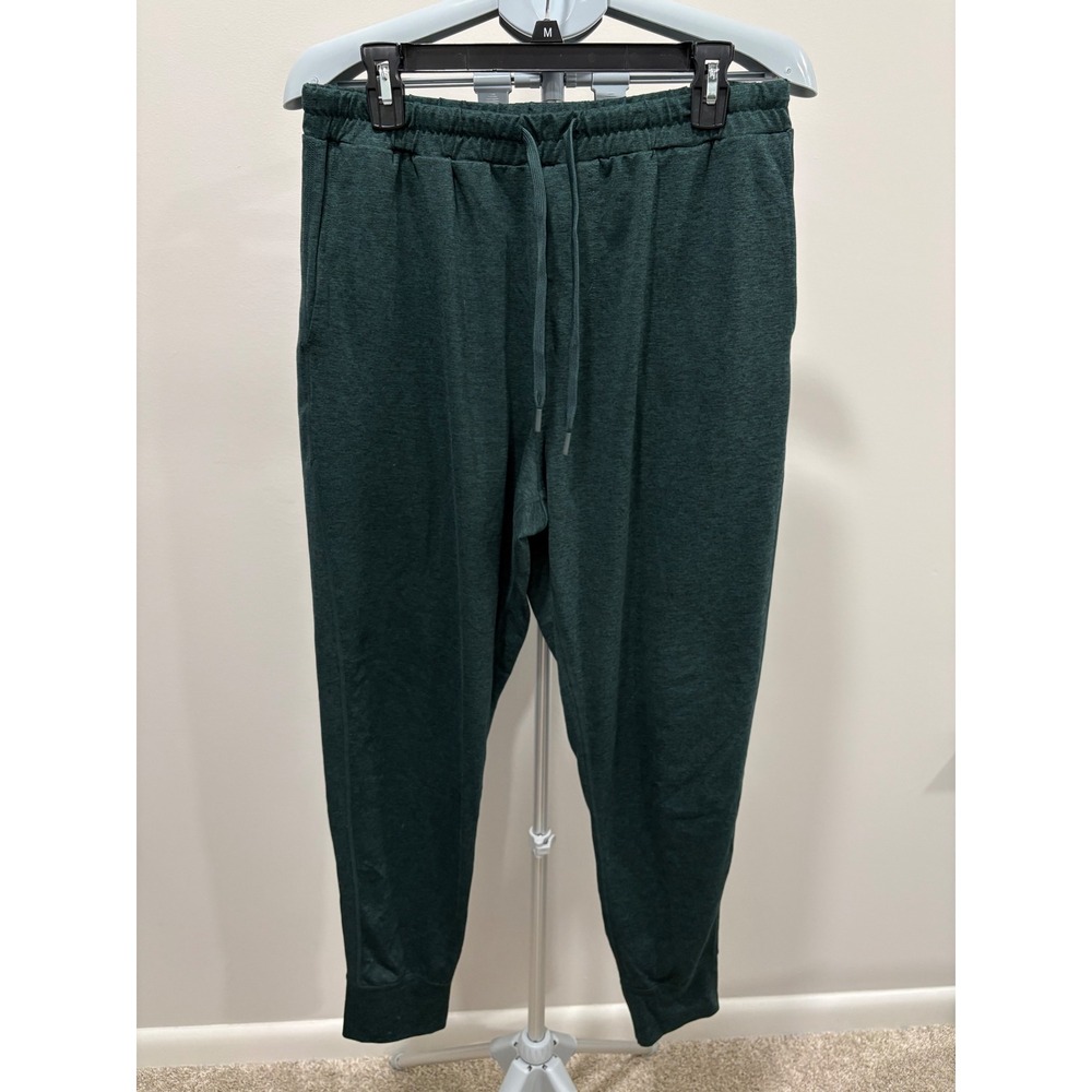 Quince Men's Flowknit Performance Joggers Heather Green Size Large Drawstring